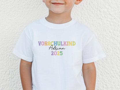 Vorschulkind Shirt Schulkind Personalisiert Einschulung Geschenk Schulanfang T-shirt Schulkind 2025 Kinder - Geschenk