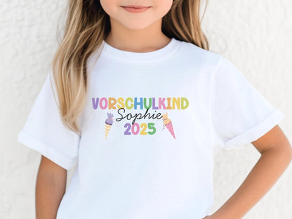 Vorschulkind Shirt Schulkind Personalisiert Einschulung Geschenk Schulanfang T-shirt Schulkind 2025 Kinder - Geschenk
