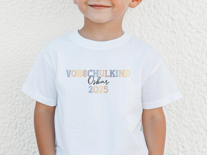 Vorschulkind Shirt Schulkind Personalisiert Einschulung Geschenk Schulanfang T-shirt Schulkind 2025 Kinder - Geschenk