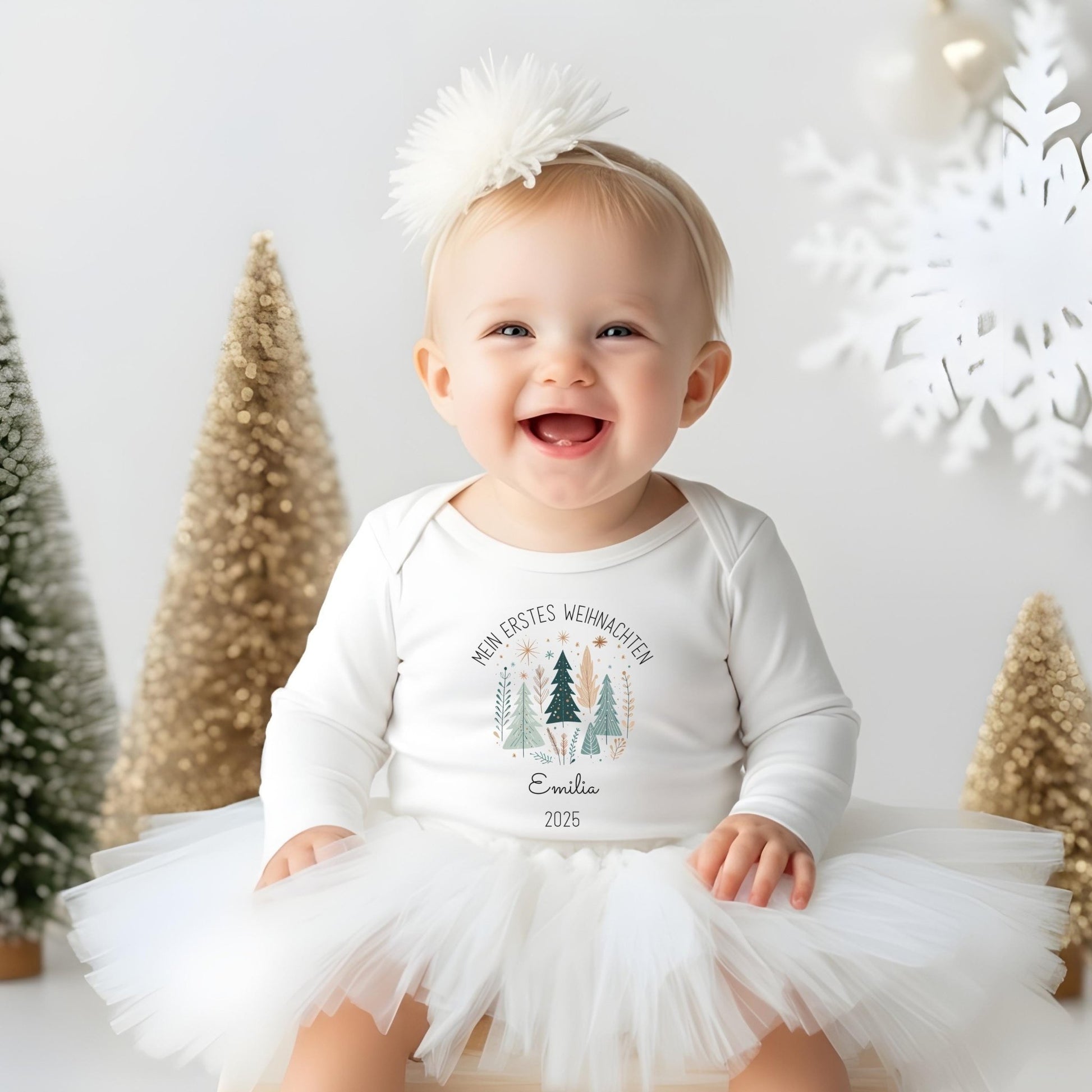 Weihnachts - Shirts für die Familie Personalisiert, Mein Erstes Weihnachten - Partnerlook Shirts aus Baumwolle, Geschwister - Outfit