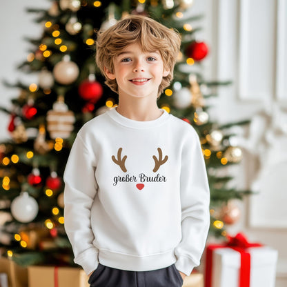 Weihnachts - Shirts für die Familie Personalisiert, Weihnachten - Partnerlook aus Baumwolle, Geschwister Outfit Großer Bruder kleiner Bruder