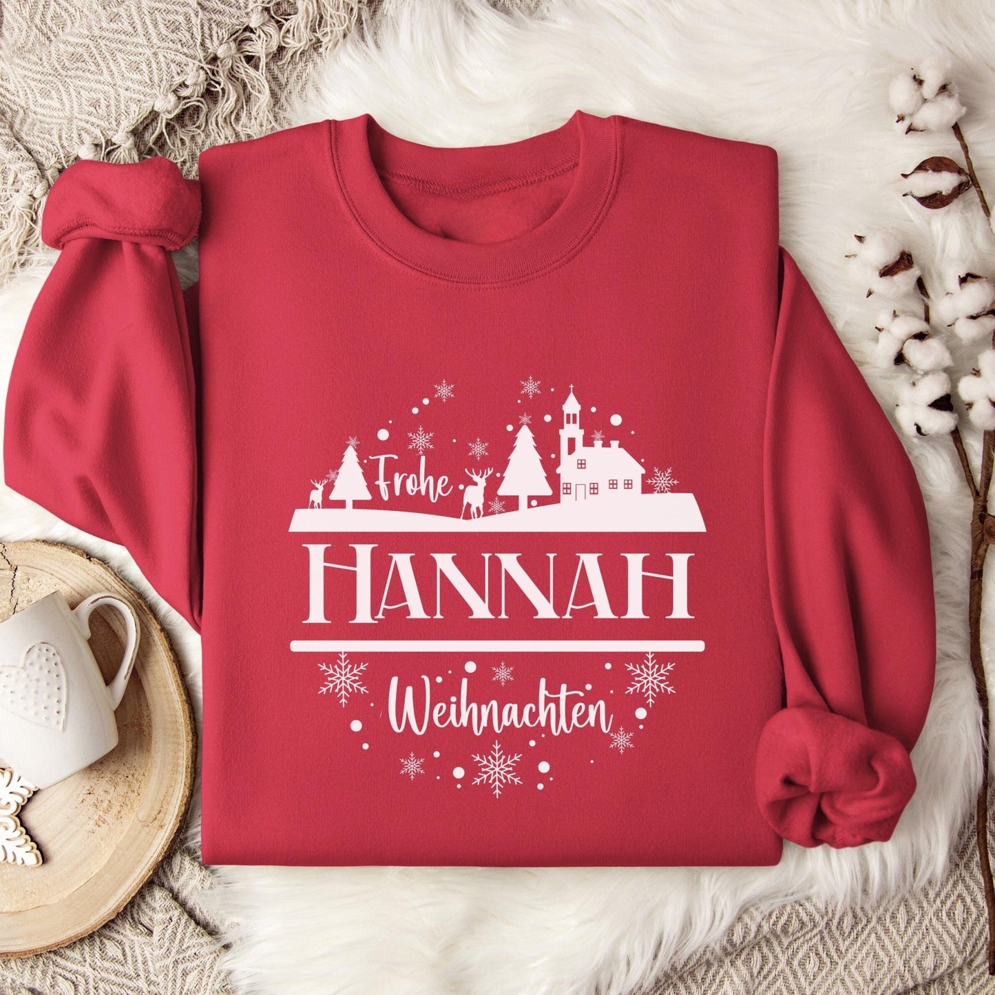 Weihnachts - Shirts für die Familie Personalisiert, Weihnachtsoutfits für Geschwister, Mama, Papa, Mini, Baby Weihnachten Partnerlook T-Shirt
