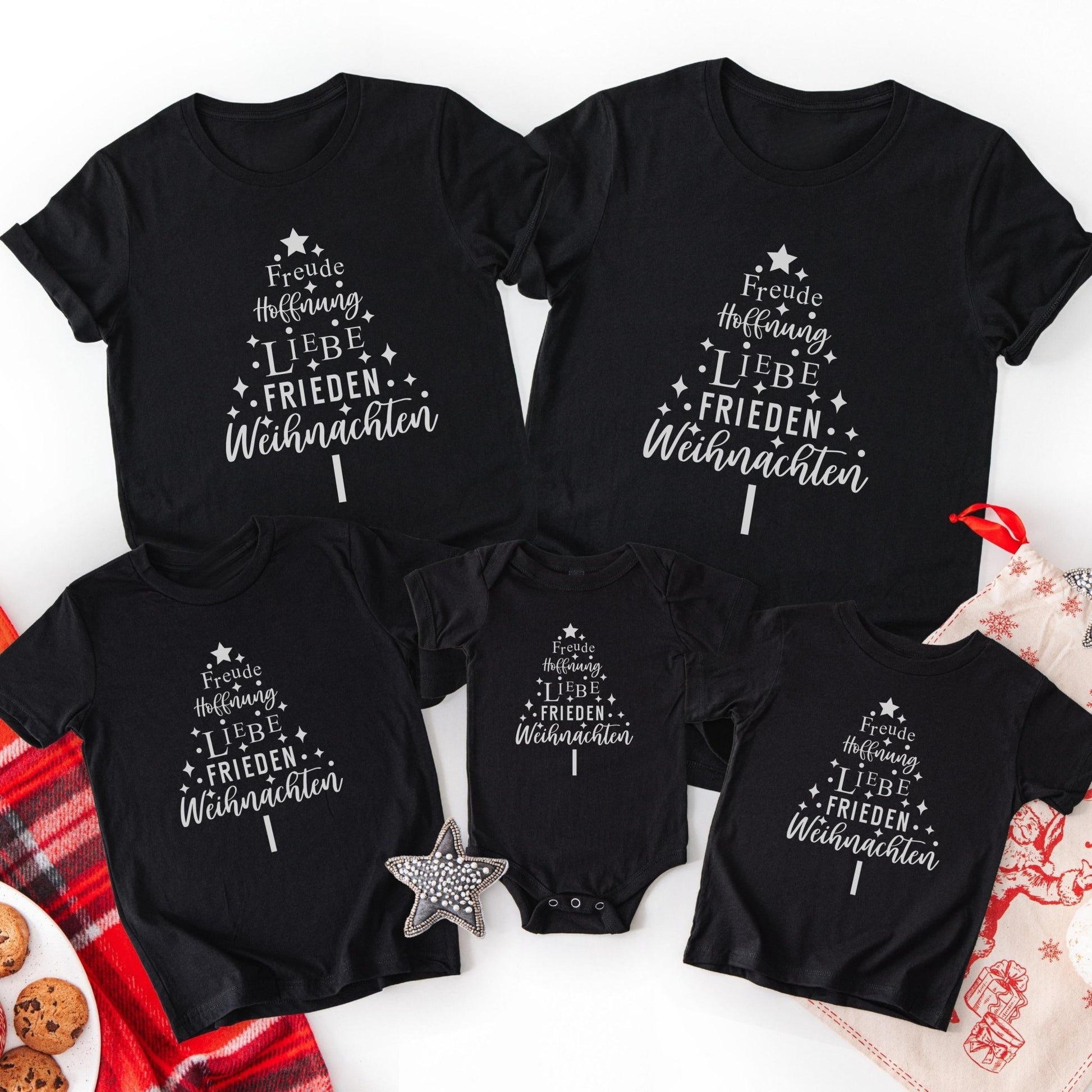 Weihnachts - Shirts für die Familie, Weihnachten - Partnerlook Shirts aus Baumwolle