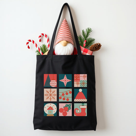 Weihnachts Tasche aus Baumwolle Stofftasche als Geschenk für Freunde, Familie und Kollegen, Nachhaltige Geschenkverpackung