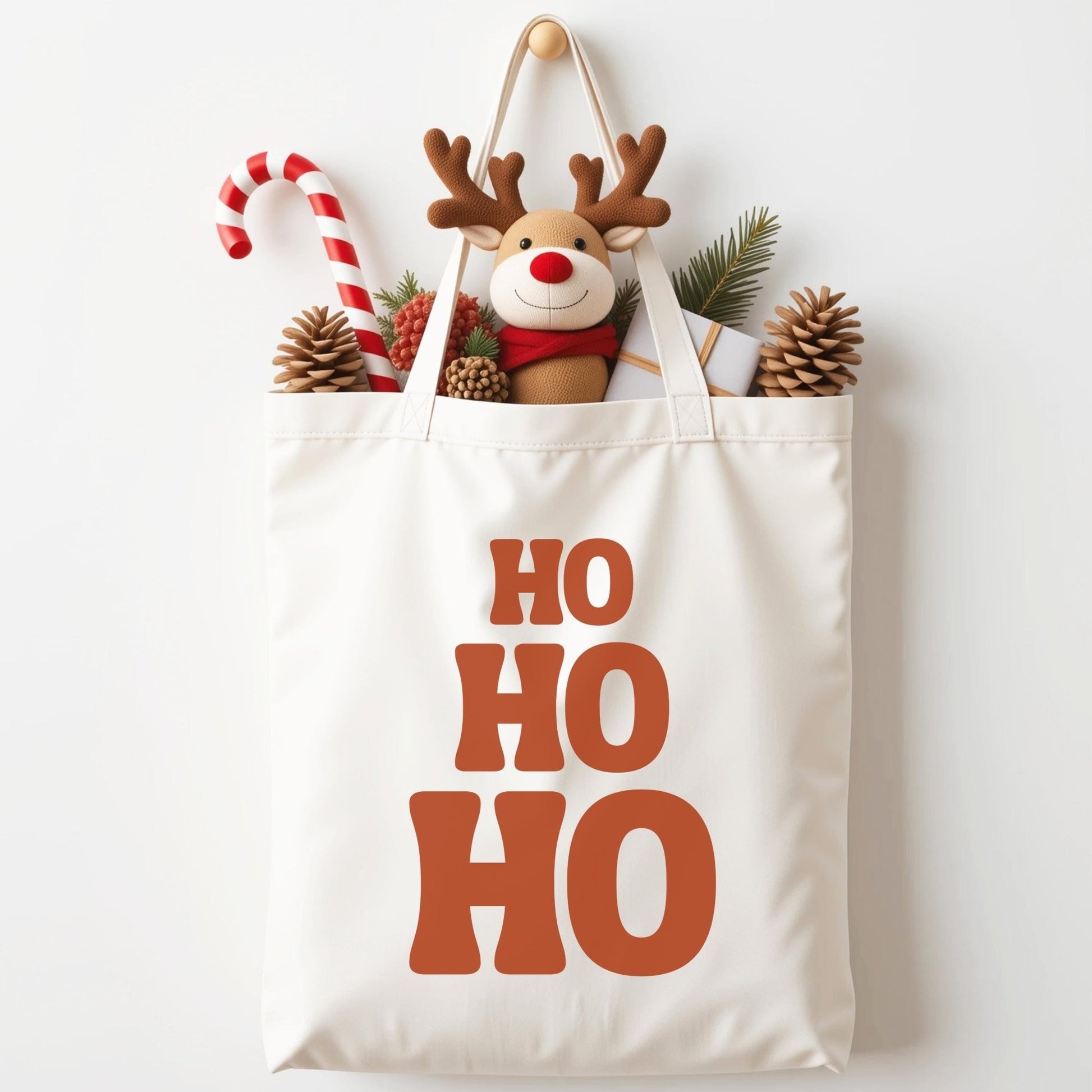 Weihnachts Tasche aus Baumwolle Tragetasche als Mitarbeitergeschenk Nachhaltige Geschenkverpackung Stoffbeutel Weihnachten