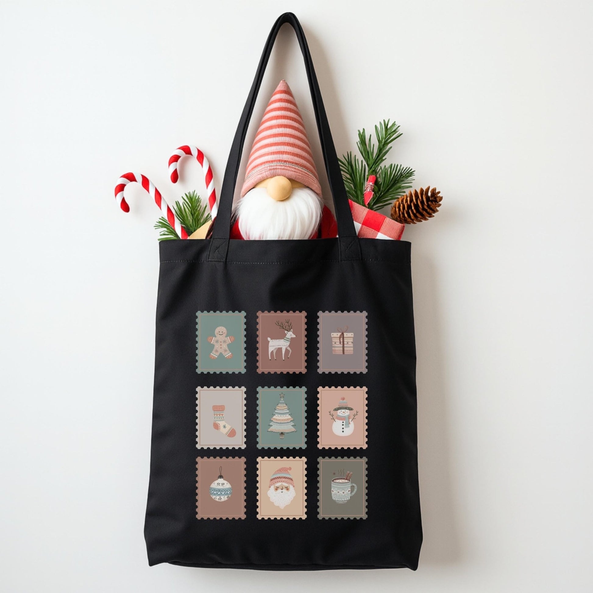 Weihnachts Tasche aus Baumwolle Tragetasche als Mitarbeitergeschenk Nachhaltige Geschenkverpackung Stoffbeutel Weihnachten