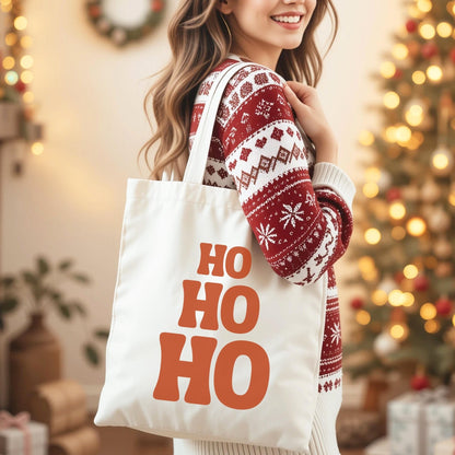Weihnachts Tasche aus Baumwolle Tragetasche als Mitarbeitergeschenk Nachhaltige Geschenkverpackung Stoffbeutel Weihnachten