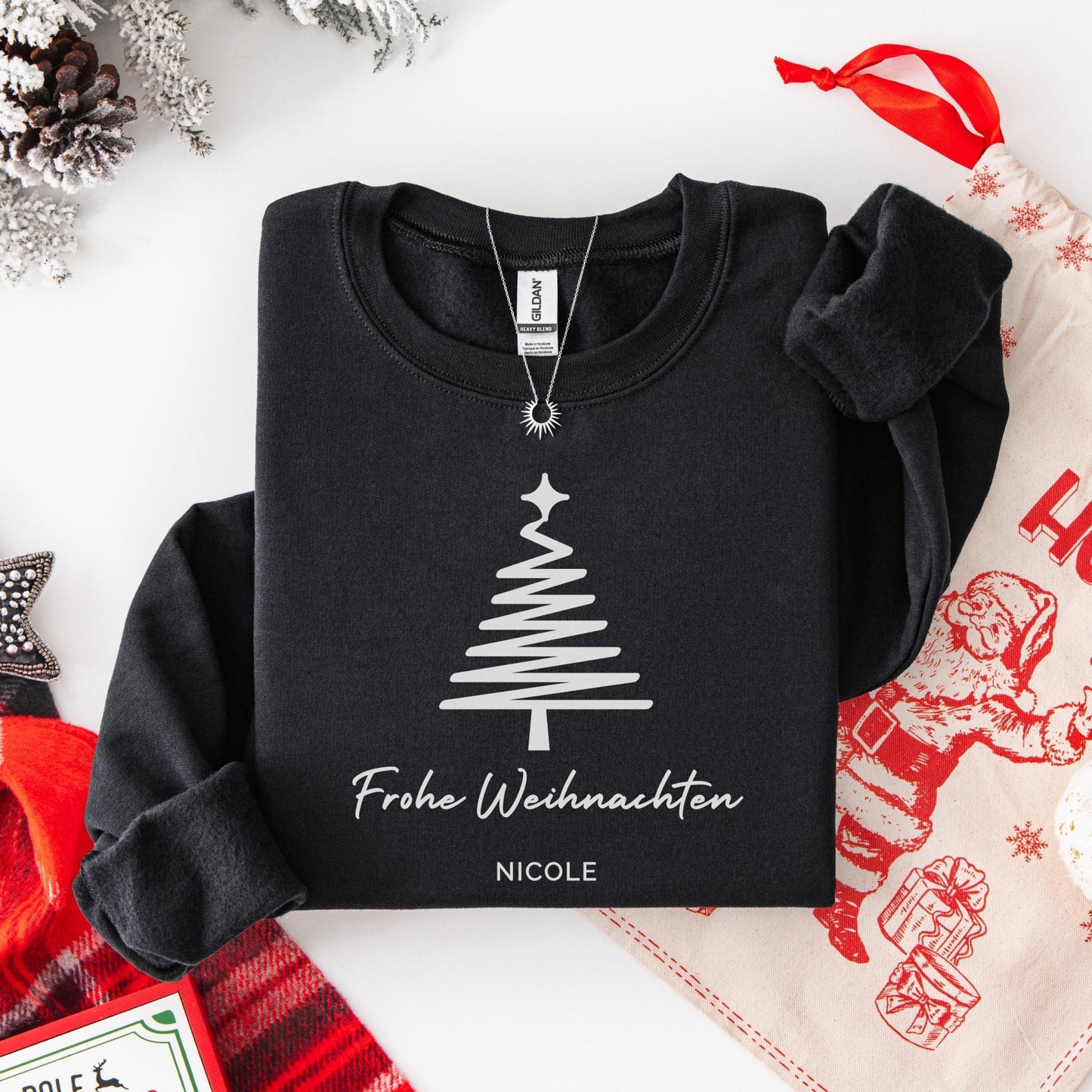 Weihnachtspullover für sie, Frohe Weihnachten, Weihnachtsoutfits, Pullover Weihnachten Minimalistisch, Weihnachtsgeschenk