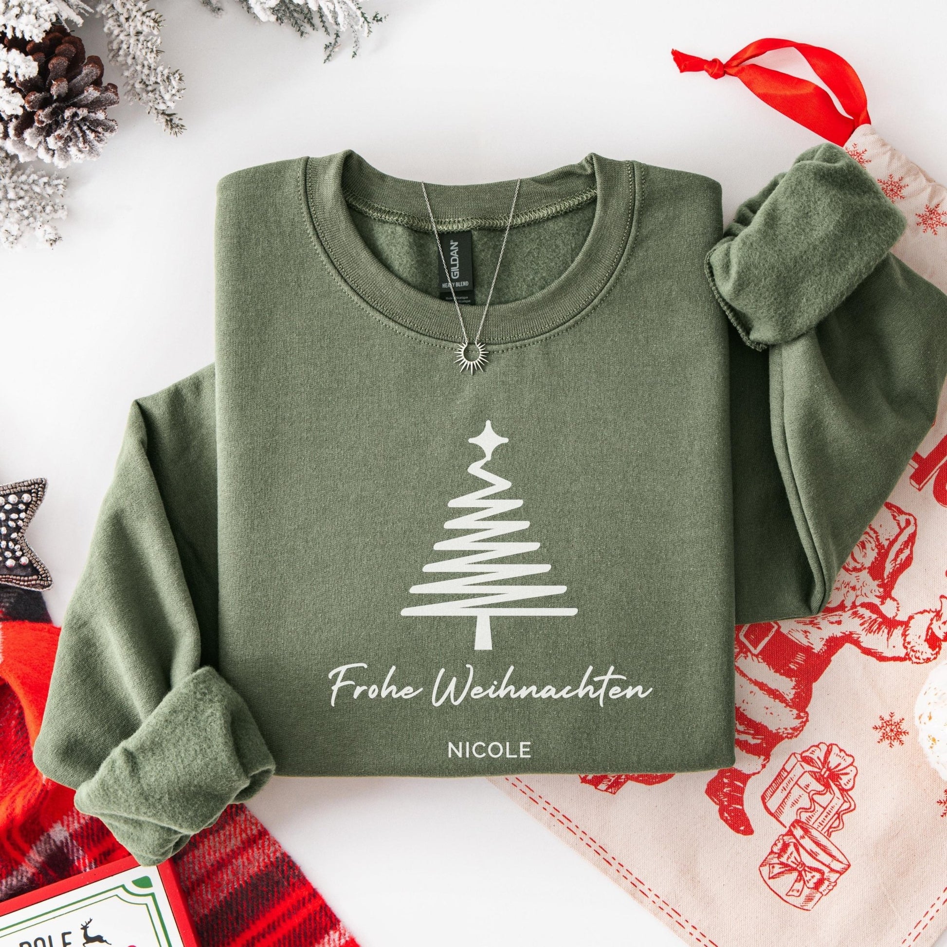 Weihnachtspullover für sie, Frohe Weihnachten, Weihnachtsoutfits, Pullover Weihnachten Minimalistisch, Weihnachtsgeschenk