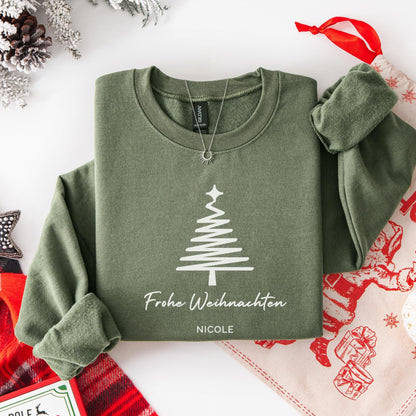 Weihnachtspullover für sie, Frohe Weihnachten, Weihnachtsoutfits, Pullover Weihnachten Minimalistisch, Weihnachtsgeschenk