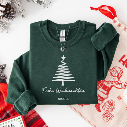 Weihnachtspullover für sie, Frohe Weihnachten, Weihnachtsoutfits, Pullover Weihnachten Minimalistisch, Weihnachtsgeschenk