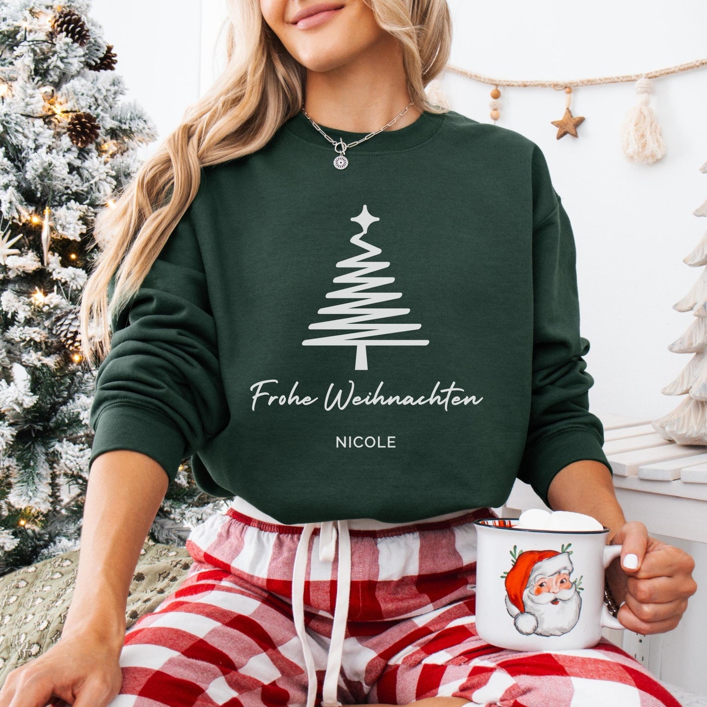 Weihnachtspullover für sie, Frohe Weihnachten, Weihnachtsoutfits, Pullover Weihnachten Minimalistisch, Weihnachtsgeschenk