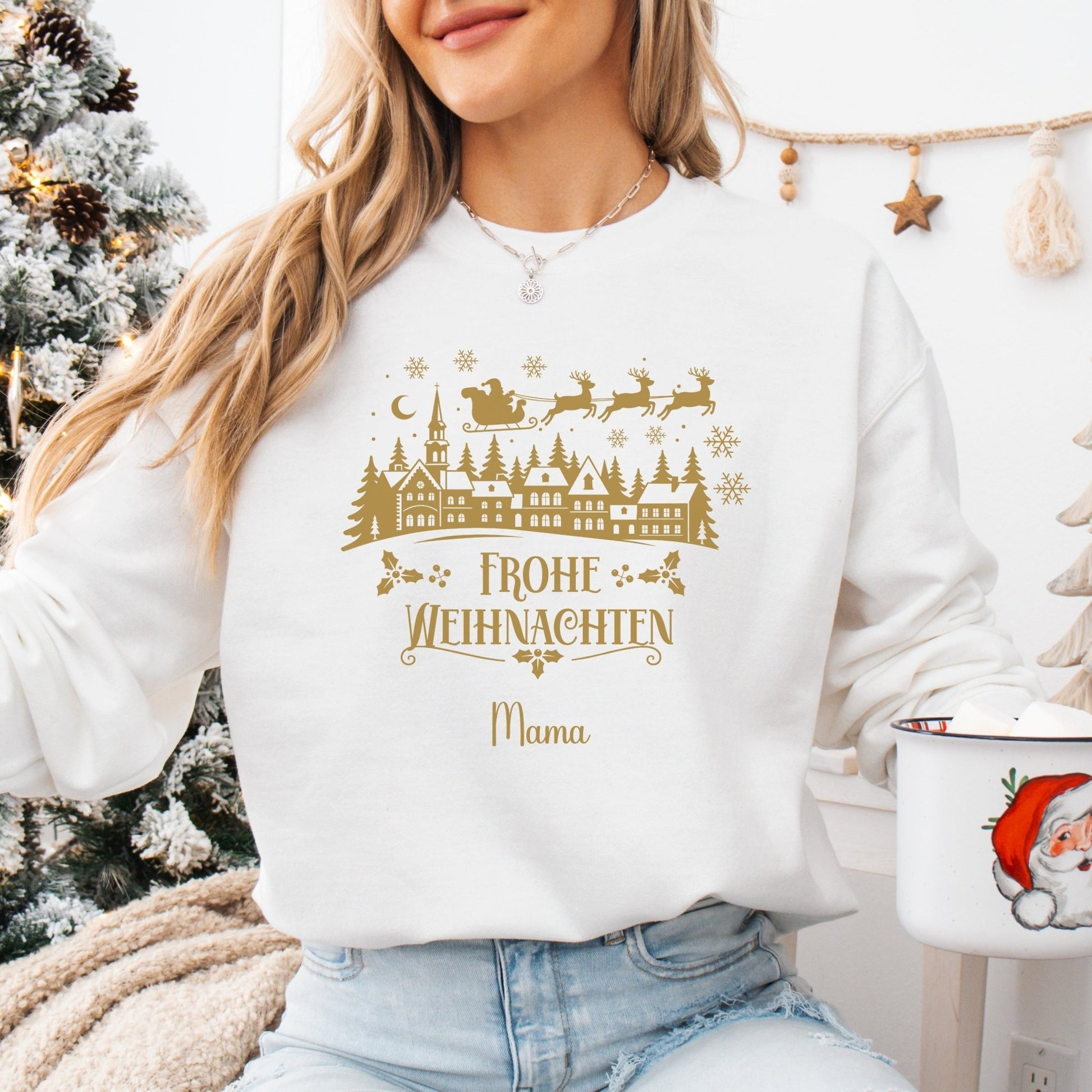 Weihnachtspullover für die Familie Personalisiert, Weihnachtsoutfits für Geschwister, Mama, Papa, Mini, Baby