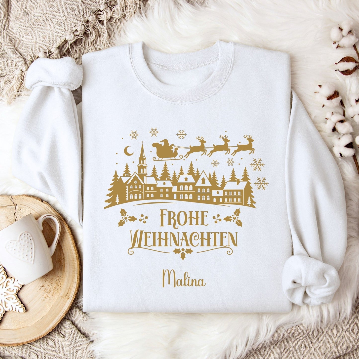 Weihnachtspullover für die Familie Personalisiert, Weihnachtsoutfits für Geschwister, Mama, Papa, Mini, Baby