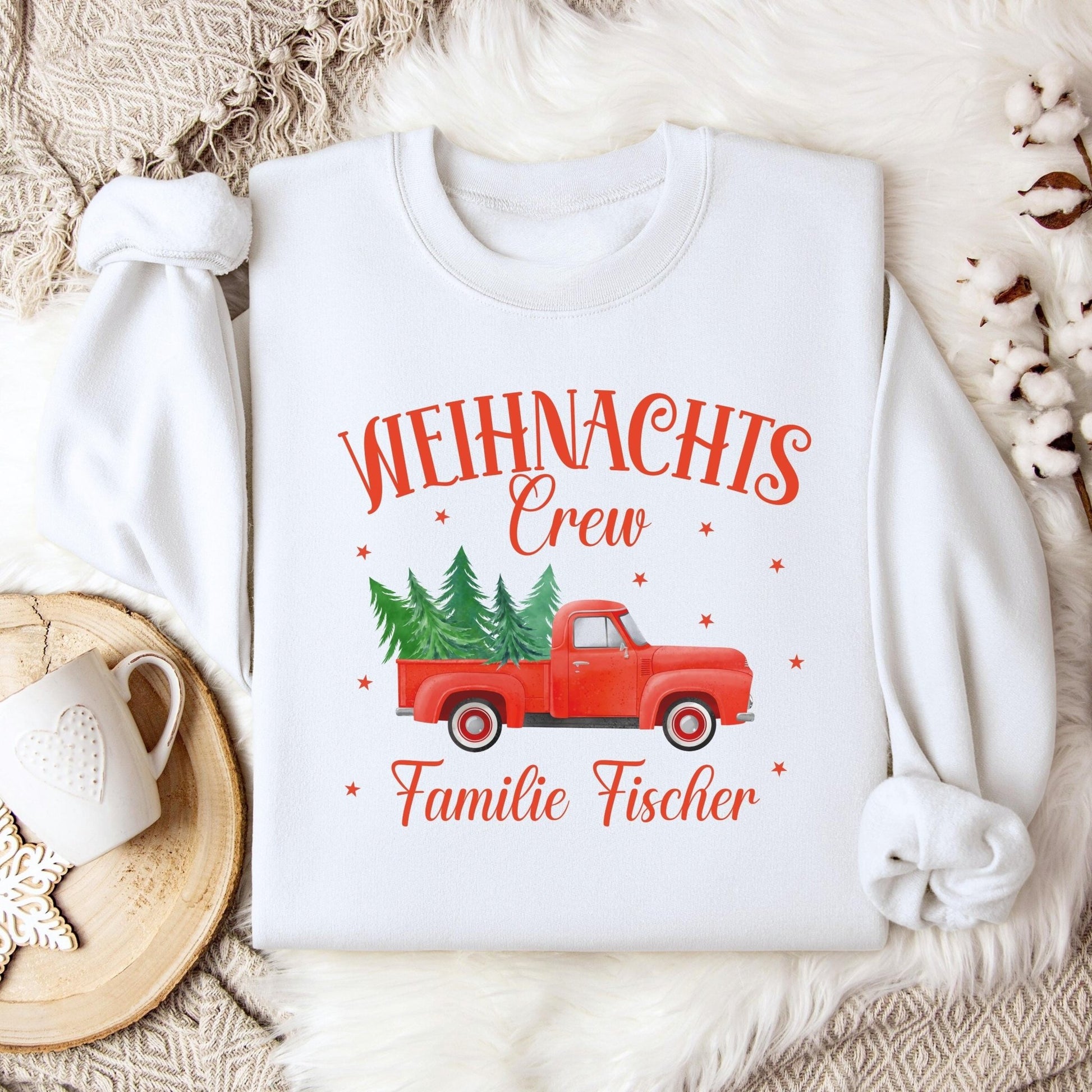 Personalisierbares Weihnachtspullover Set für die Familie