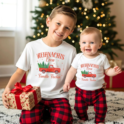 Personalisierbares Weihnachtspullover Set für die Familie