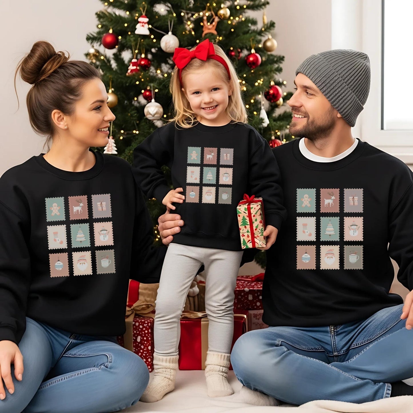 Weihnachtspullover für die Familie, Weihnachtsoutfits für Geschwister, Mama, Papa, Mini, Baby Weihnachten Partnerlook und Familienoutfit