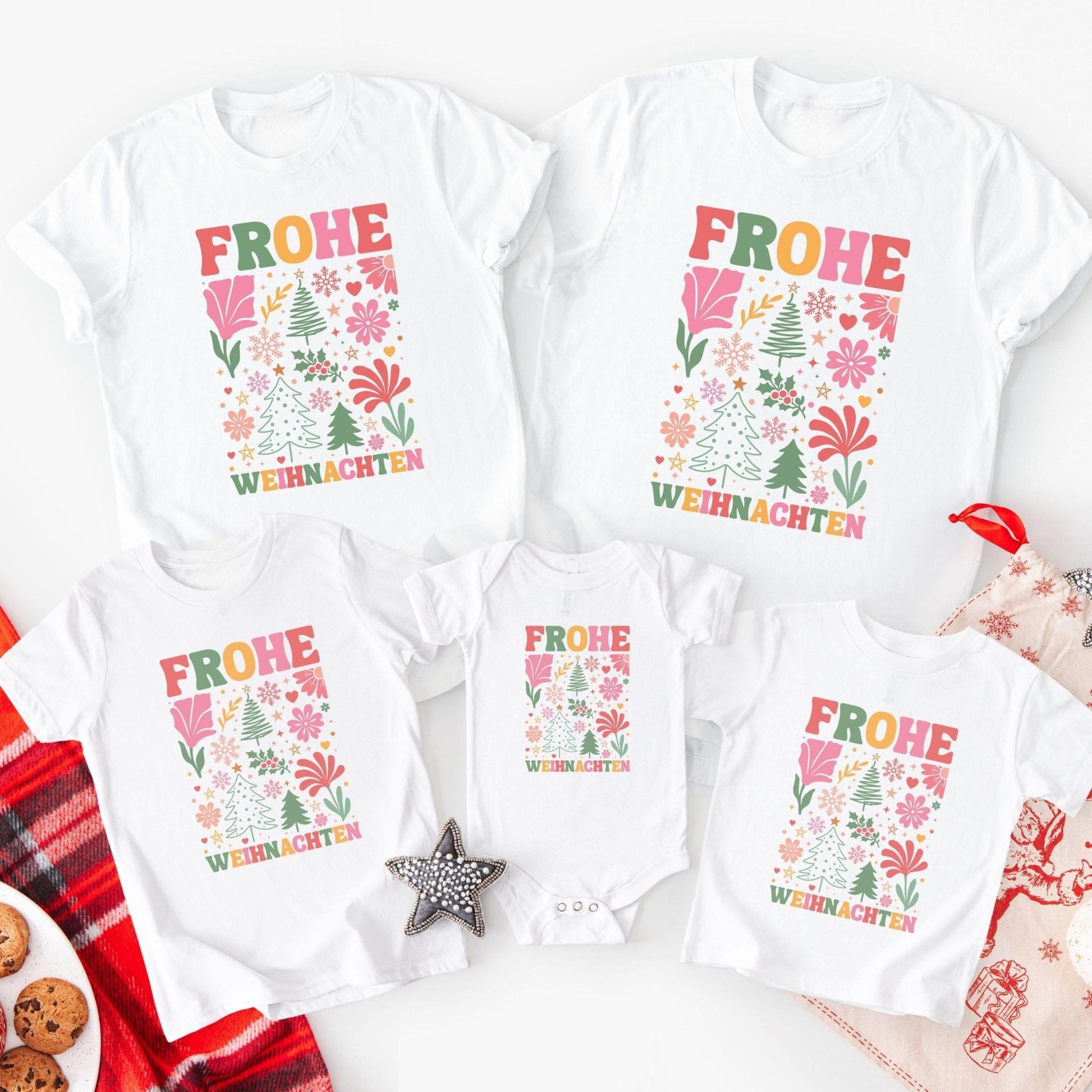 Familien Set Weihnachtspullover mit Personalisierung