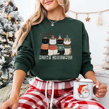 Weihnachtspullover mit Katzen Motiv für Katzenliebhaber
