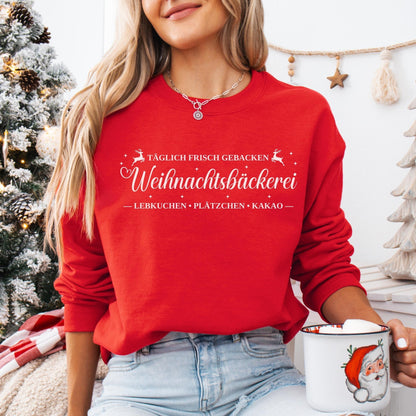 Weihnachtspullover Weihnachtsbäckerei mit Lebkuchen Motiv