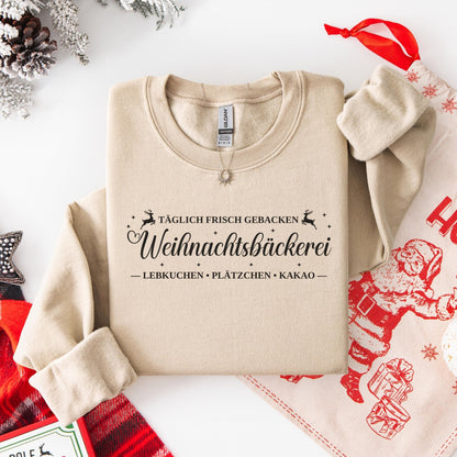 Weihnachtspullover Weihnachtsbäckerei mit Lebkuchen Motiv