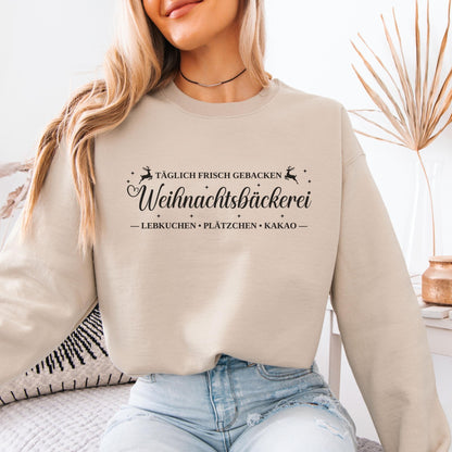 Weihnachtspullover Weihnachtsbäckerei mit Lebkuchen Motiv
