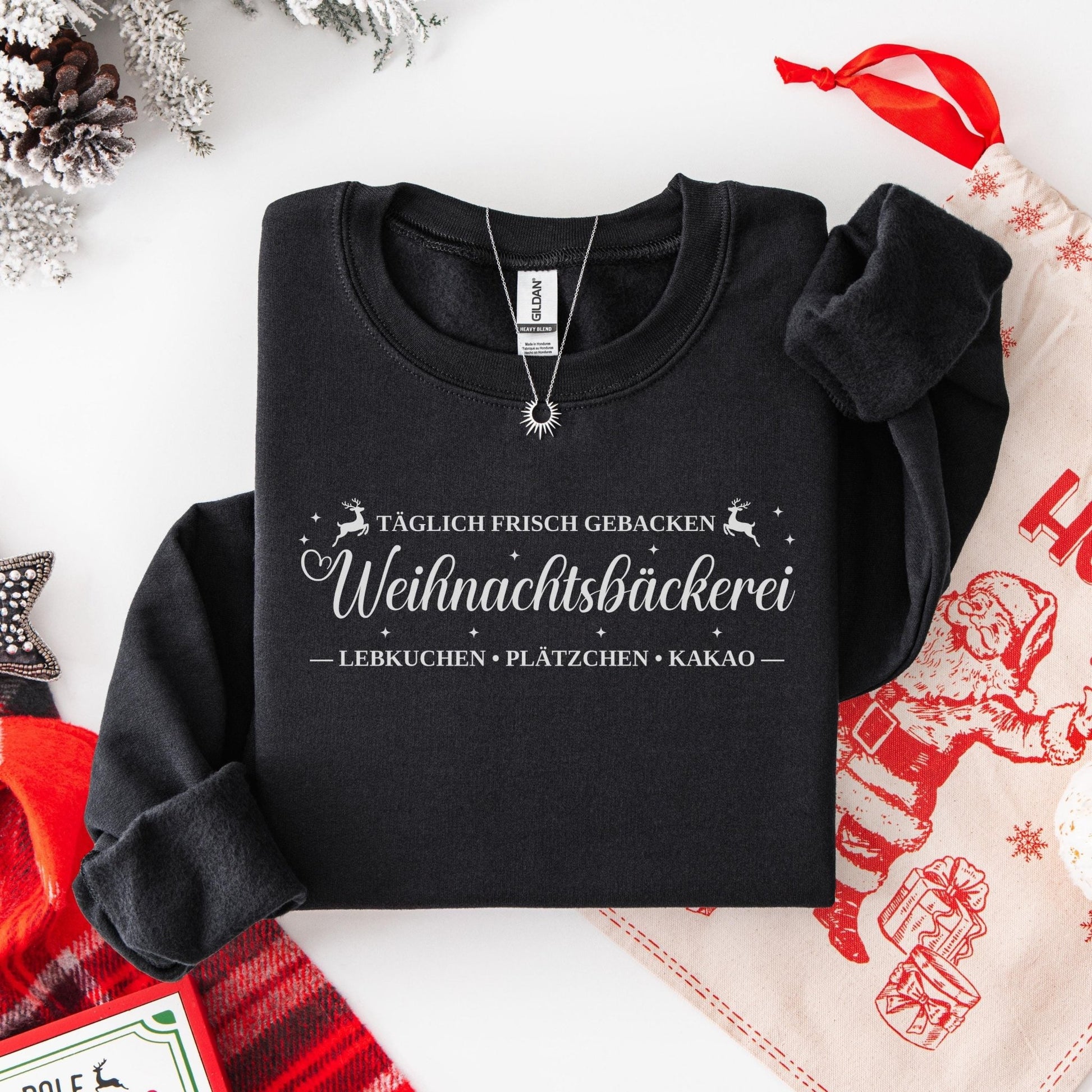 Weihnachtspullover Weihnachtsbäckerei mit Lebkuchen Motiv