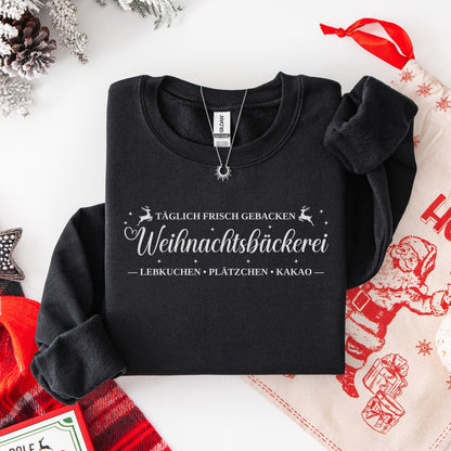 Weihnachtspullover Weihnachtsbäckerei mit Lebkuchen Motiv