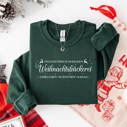 Weihnachtspullover Weihnachtsbäckerei mit Lebkuchen Motiv