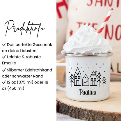 Emaille Tasse als Dankeschön Geschenk
