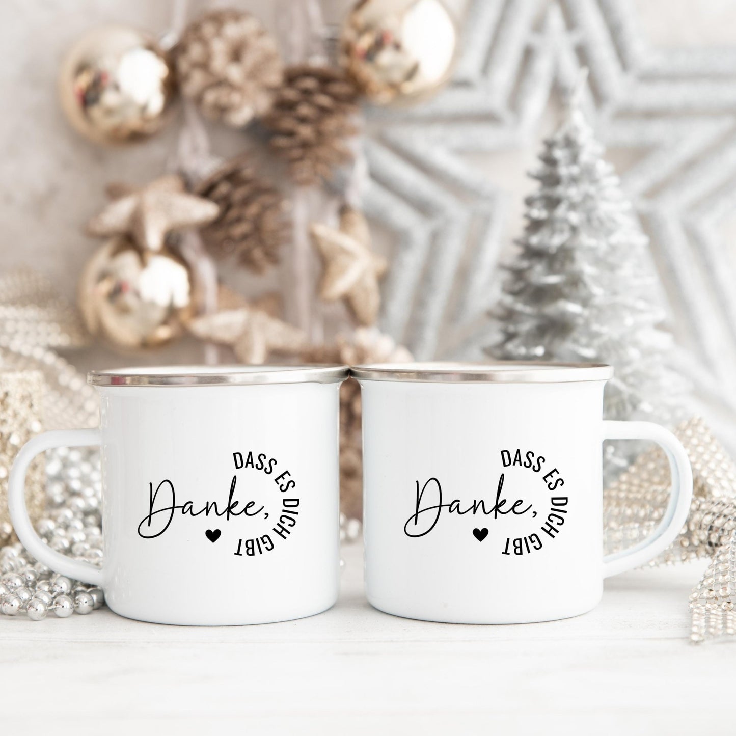 Emaille Tasse als Dankeschön Geschenk